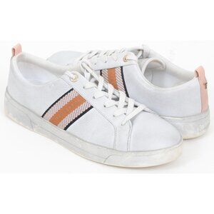 Ted Baker Women's 9M Bailey Icon Leather Lace-up Sneaker Atheleisure Preppy